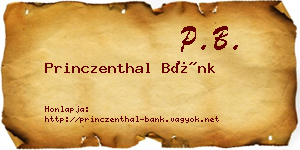 Princzenthal Bánk névjegykártya